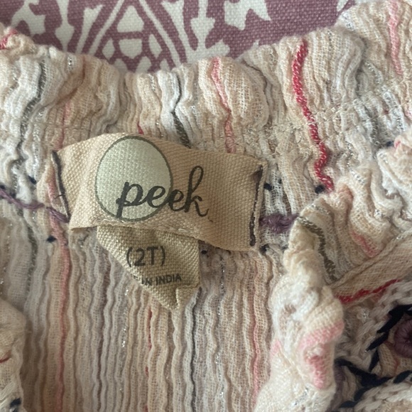 Peek boho cotton stripped top blouse sz 2T - Picture 2 of 6